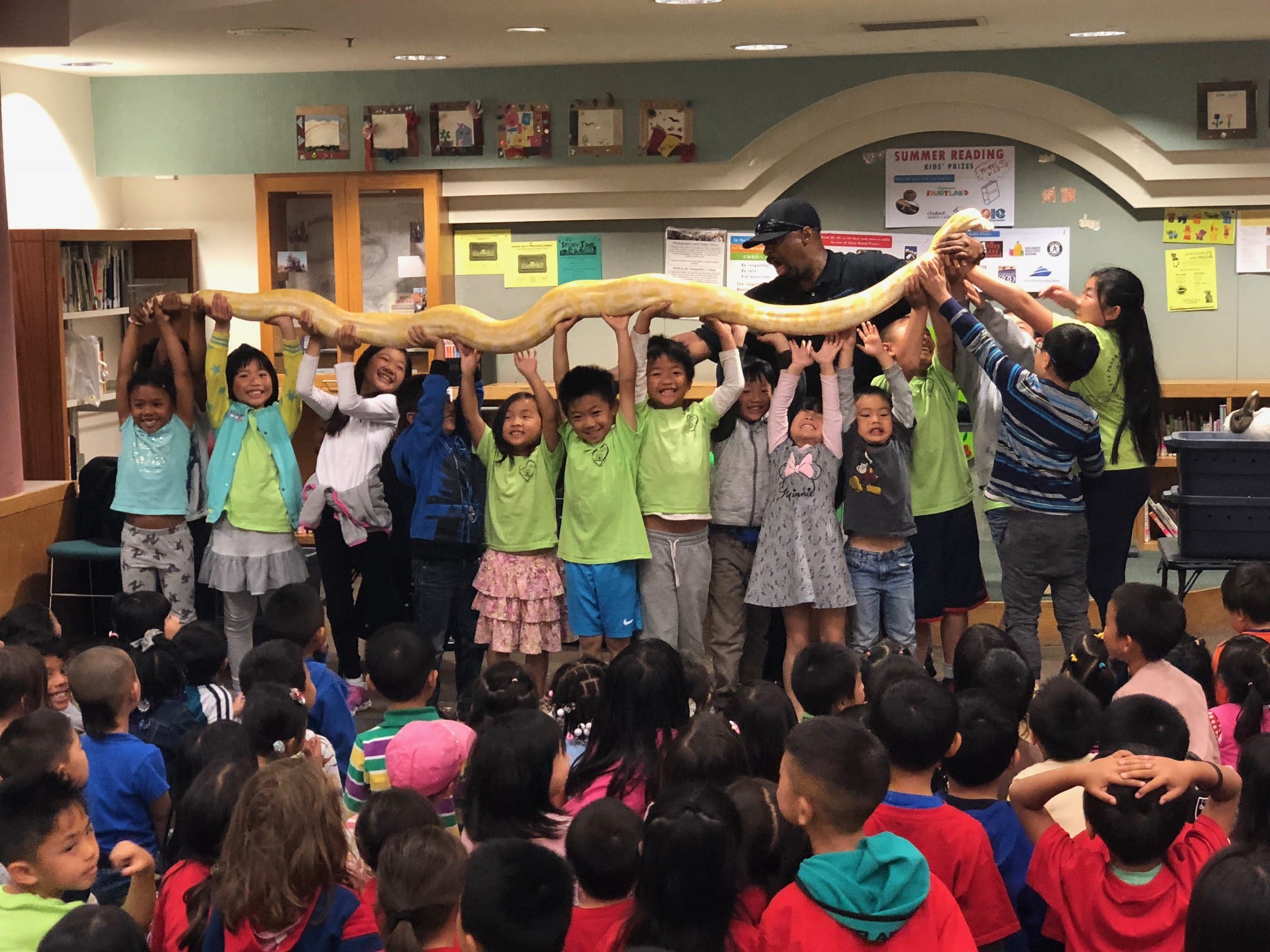 Snake and Kids at Asian