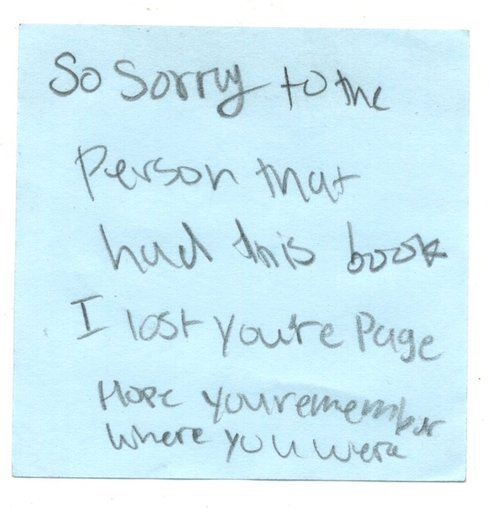 Sorry George Note So sorry | Oakland Public Library